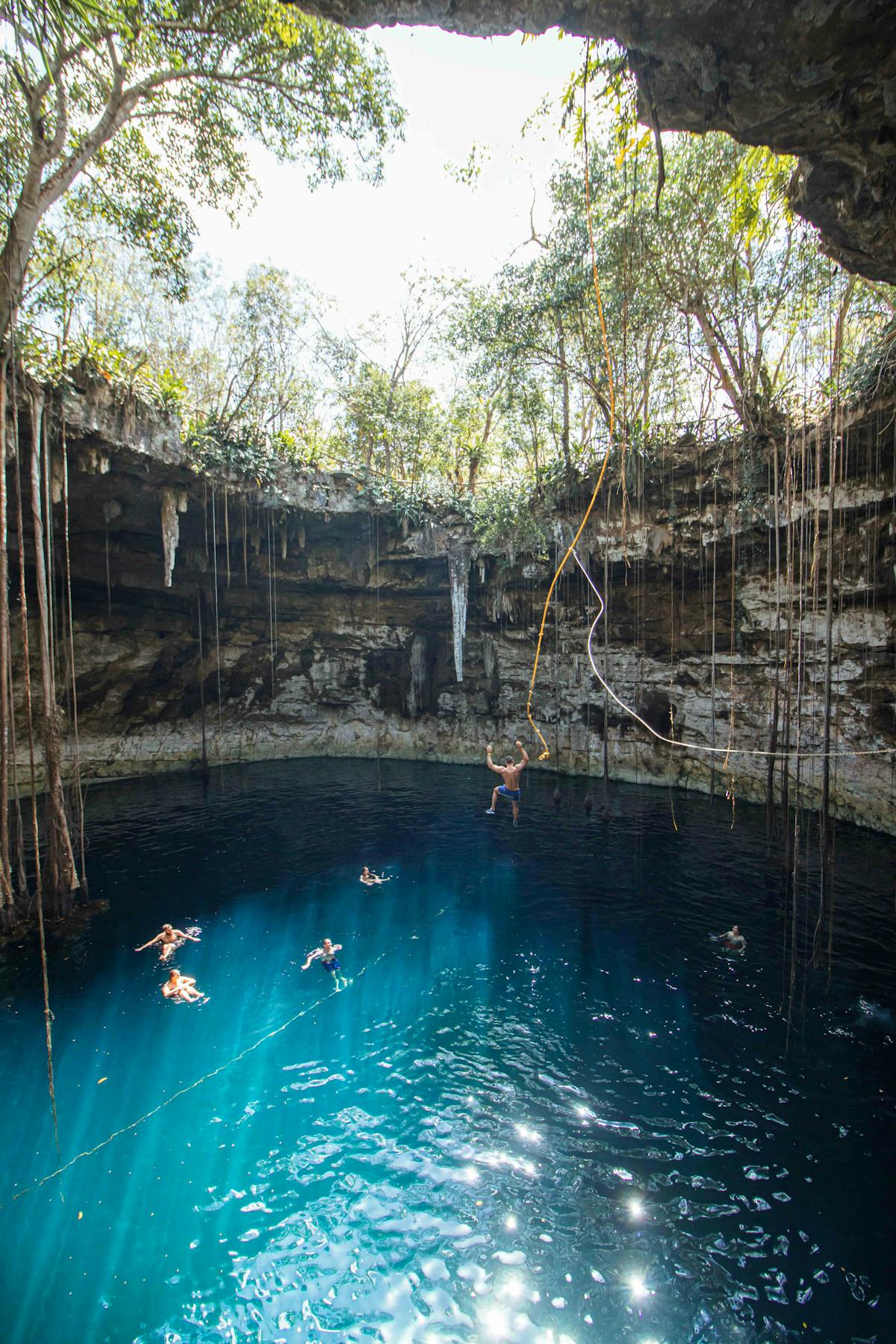 Swimming in a cenote - discover hidden cenotes in the Riviera Maya